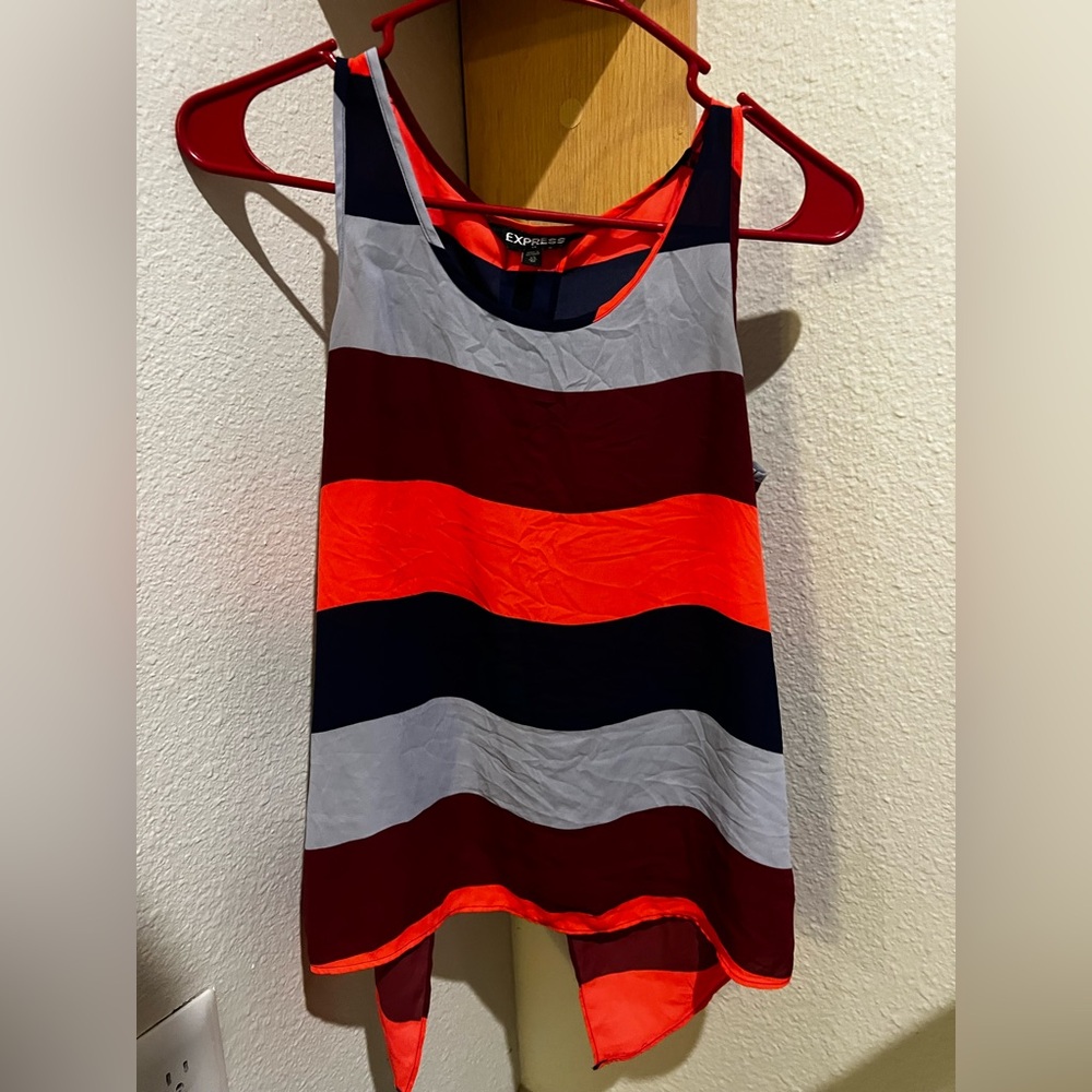 Express Multicolor Striped Tank Top
